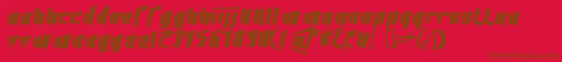 FontovisionIii3DNo2-fontti – ruskeat fontit punaisella taustalla