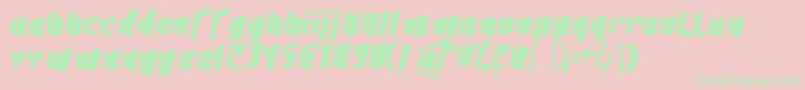 FontovisionIii3DNo2 Font – Green Fonts on Pink Background