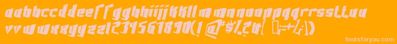 Шрифт FontovisionIii3DNo2 – розовые шрифты на оранжевом фоне