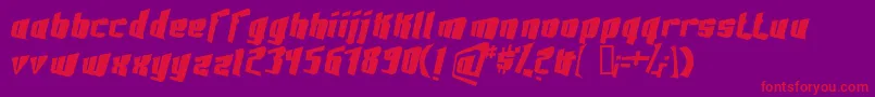 フォントFontovisionIii3DNo2 – 紫の背景に赤い文字