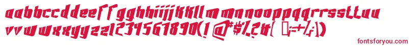 フォントFontovisionIii3DNo2 – 白い背景に赤い文字
