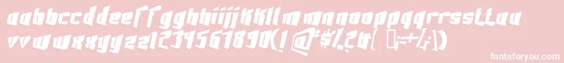 フォントFontovisionIii3DNo2 – ピンクの背景に白い文字
