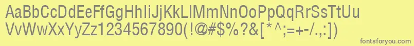 ContextCondensedSsiCondensed Font – Gray Fonts on Yellow Background