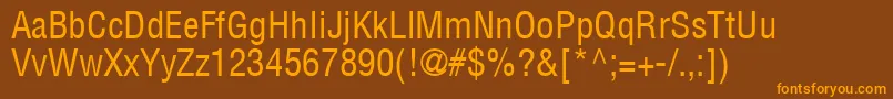 fuente ContextCondensedSsiCondensed – Fuentes Naranjas Sobre Fondo Marrón