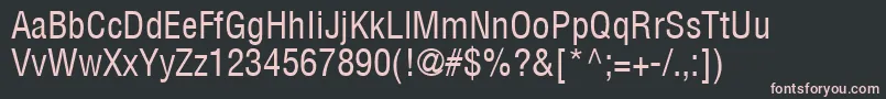 Шрифт ContextCondensedSsiCondensed – розовые шрифты на чёрном фоне