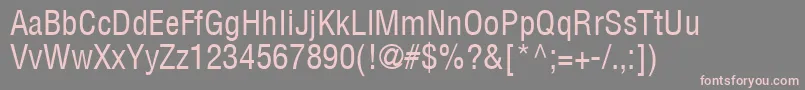 フォントContextCondensedSsiCondensed – 灰色の背景にピンクのフォント