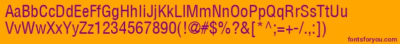 ContextCondensedSsiCondensed Font – Purple Fonts on Orange Background