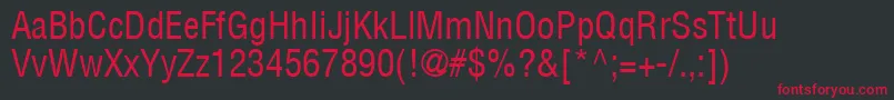 ContextCondensedSsiCondensed Font – Red Fonts on Black Background