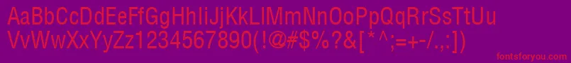 ContextCondensedSsiCondensed Font – Red Fonts on Purple Background