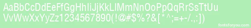 フォントContextCondensedSsiCondensed – 緑の背景に白い文字