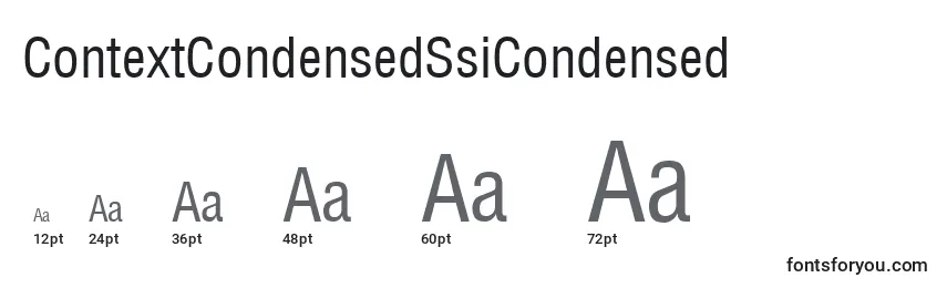 ContextCondensedSsiCondensed Font Sizes