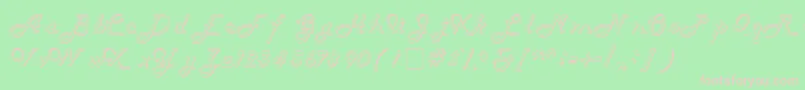 Hollow Font – Pink Fonts on Green Background