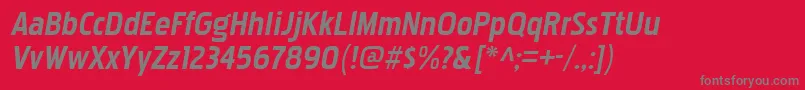 PakenhamrgBolditalic Font – Gray Fonts on Red Background