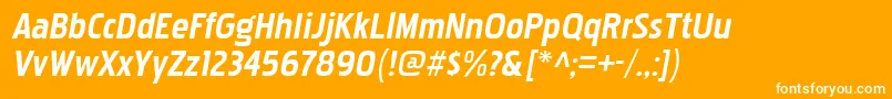 PakenhamrgBolditalic Font – White Fonts on Orange Background