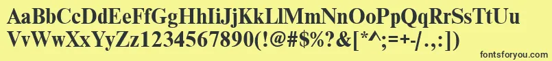 WesttimessskBold Font – Black Fonts on Yellow Background