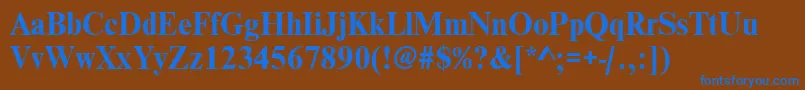 WesttimessskBold Font – Blue Fonts on Brown Background
