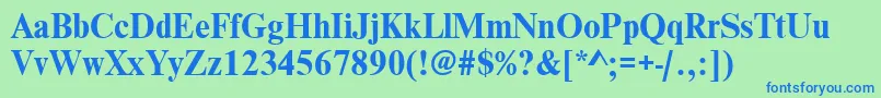 WesttimessskBold Font – Blue Fonts on Green Background