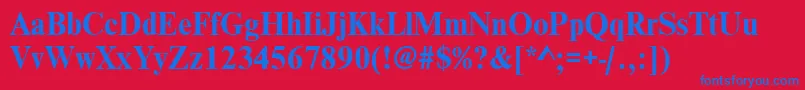 WesttimessskBold Font – Blue Fonts on Red Background