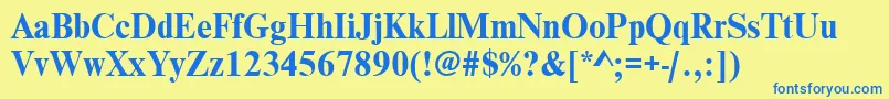 WesttimessskBold Font – Blue Fonts on Yellow Background