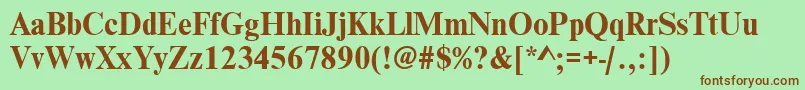 WesttimessskBold Font – Brown Fonts on Green Background