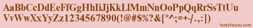 WesttimessskBold Font – Brown Fonts on Pink Background