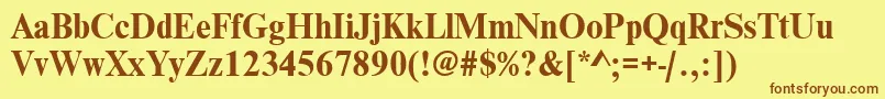 WesttimessskBold Font – Brown Fonts on Yellow Background