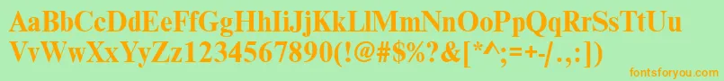 WesttimessskBold Font – Orange Fonts on Green Background