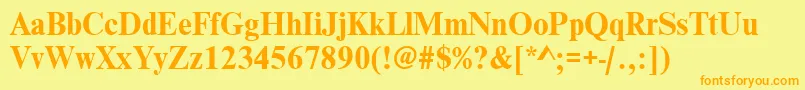 WesttimessskBold Font – Orange Fonts on Yellow Background