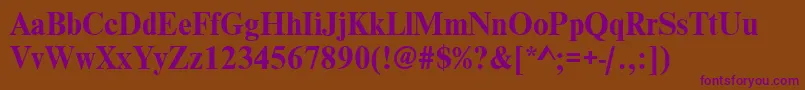 WesttimessskBold Font – Purple Fonts on Brown Background