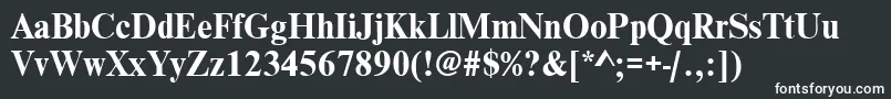WesttimessskBold Font – White Fonts on Black Background