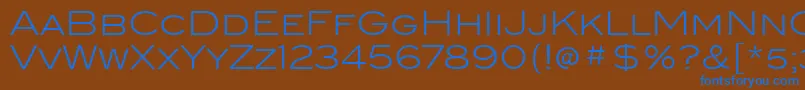BlairItcLight Font – Blue Fonts on Brown Background