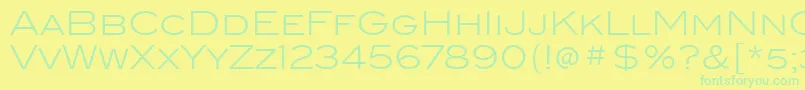 BlairItcLight Font – Green Fonts on Yellow Background