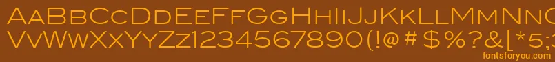 BlairItcLight Font – Orange Fonts on Brown Background