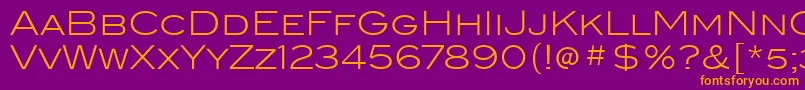 BlairItcLight Font – Orange Fonts on Purple Background