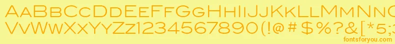 BlairItcLight Font – Orange Fonts on Yellow Background
