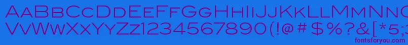 BlairItcLight Font – Purple Fonts on Blue Background