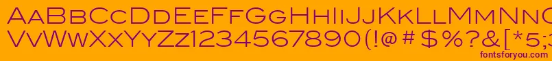 BlairItcLight Font – Purple Fonts on Orange Background