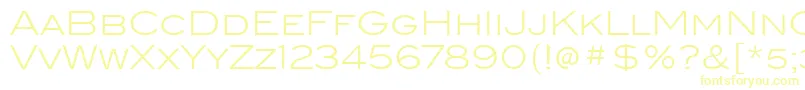 BlairItcLight Font – Yellow Fonts on White Background