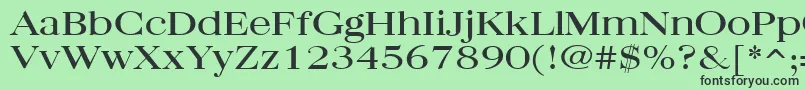 QuantasBroadRegular Font – Black Fonts on Green Background