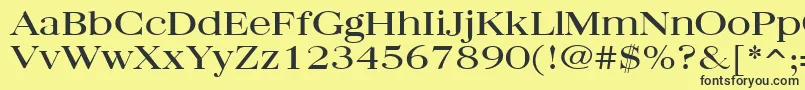 QuantasBroadRegular Font – Black Fonts on Yellow Background