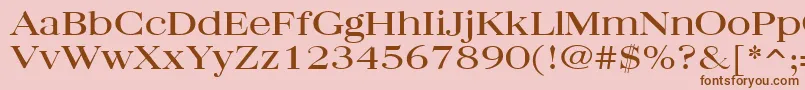 QuantasBroadRegular Font – Brown Fonts on Pink Background