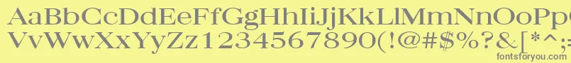 QuantasBroadRegular Font – Gray Fonts on Yellow Background