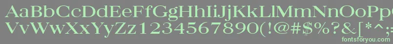 QuantasBroadRegular Font – Green Fonts on Gray Background