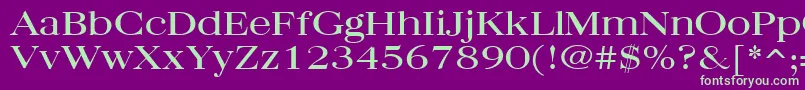 QuantasBroadRegular Font – Green Fonts on Purple Background