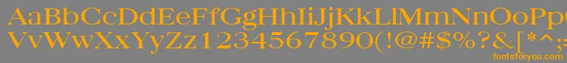 QuantasBroadRegular Font – Orange Fonts on Gray Background