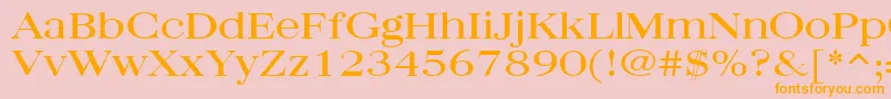 QuantasBroadRegular Font – Orange Fonts on Pink Background