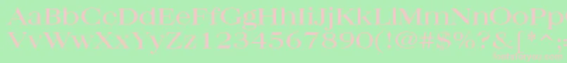 QuantasBroadRegular Font – Pink Fonts on Green Background