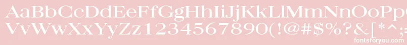 QuantasBroadRegular Font – White Fonts on Pink Background