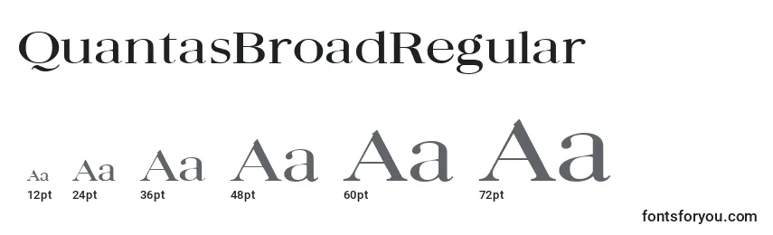 QuantasBroadRegular Font Sizes