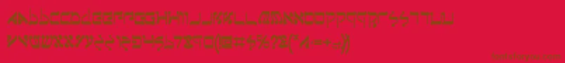 JerusalemBold Font – Brown Fonts on Red Background